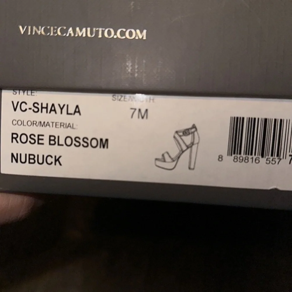 Vince Camuto pink suede platform shoes size 7 “Shayla”